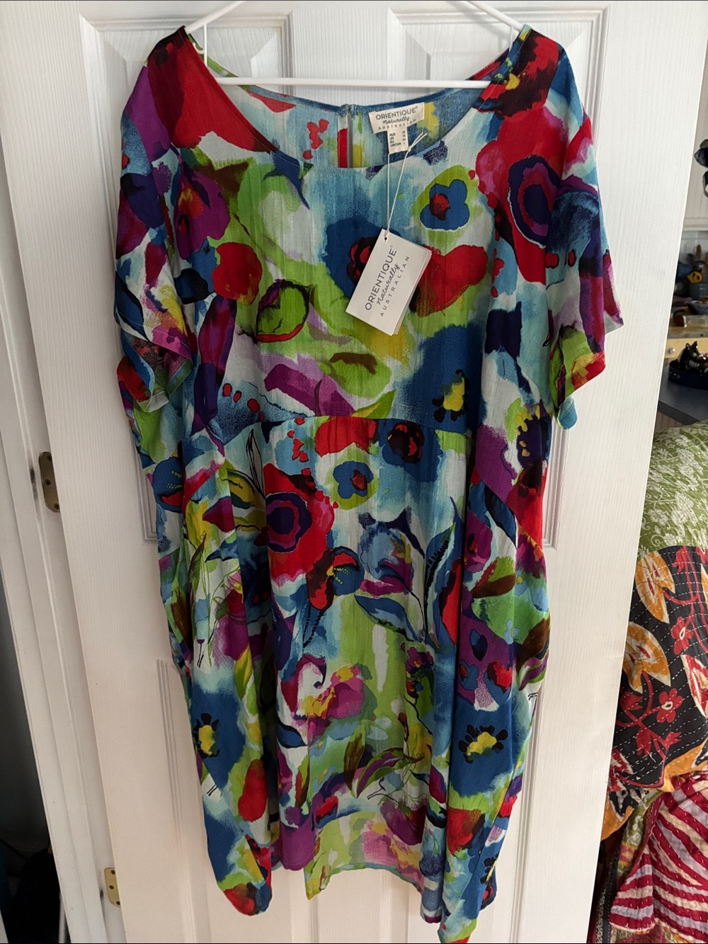 Orientique Multicolor Floral Print Women’s Dress